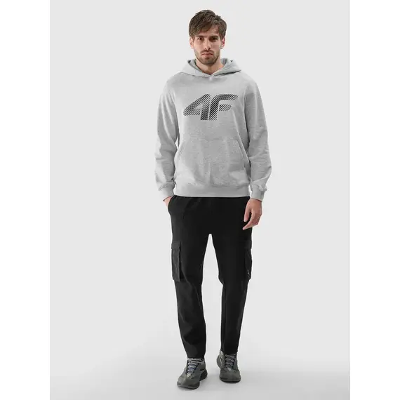 4F bluza dresowa męska z kapturem 4FWMM00TSWSM1766 szary