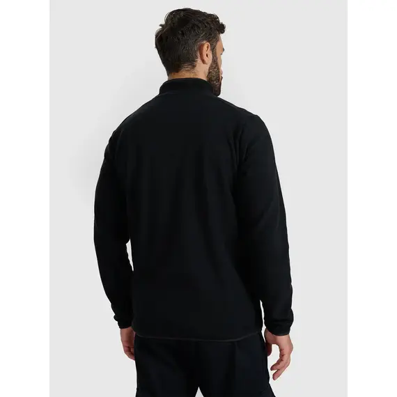 4F bluza polarowa męska z kieszonką na klatce 4FWAW25TFLEM414 czarny