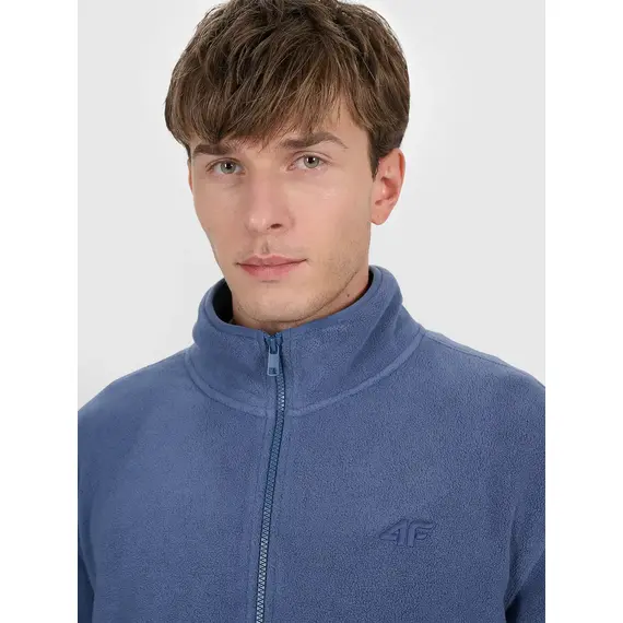 4F bluza polarowa męska polar rozpinany 4FWAW25TFLEM357 niebieski