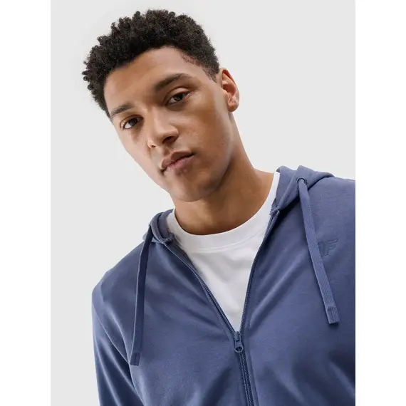 4F bluza rozpinana męska z kapturem 4FWMM00TSWSM1768 niebieski