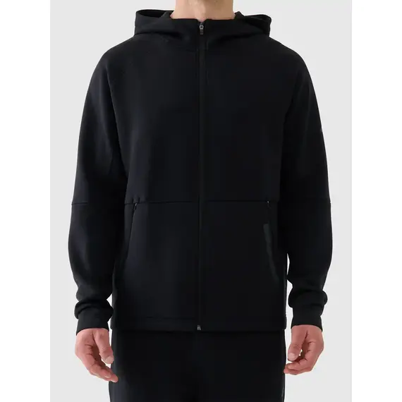 4F bluza męska z kapturem bawełniana 4FWAW25TSWSM1865 czarny