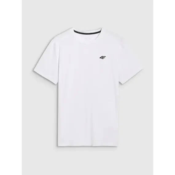4F koszulka męska treningowa z wykończeniem szybkoschnącym 4FWMM00TFTSM1830 biały