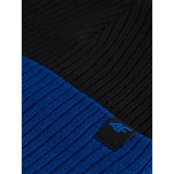 4F czapka o prążkowanym splocie 4FJWAW25ACAPM600 niebieski