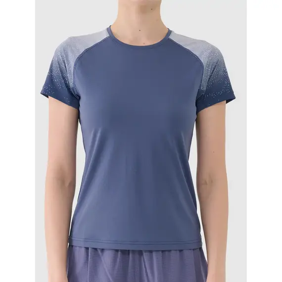 4F koszulka damska z wykończeniem szynkoschnącym 4FWAW25TFTSF1510 niebieski