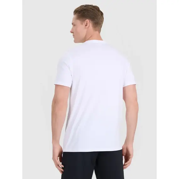 4F koszulka męska treningowa z wykończeniem szybkoschnącym 4FWMM00TFTSM1830 biały