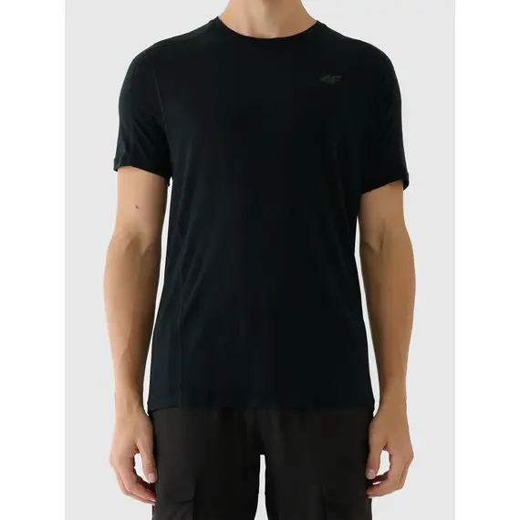 4F koszulka męska z merino 4FWAW25TFTSM1526 czarny