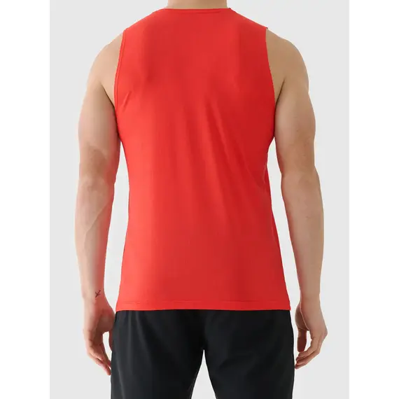 4F koszulka męska bez rękawów treningowa 4FWAW25TFSLM554 czerwony