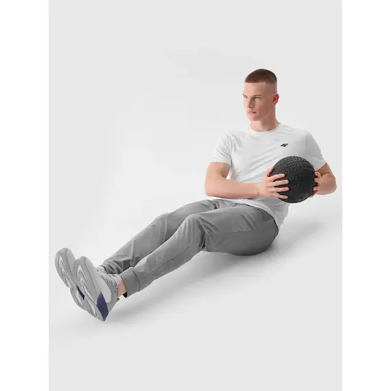 4F koszulka męska treningowa z wykończeniem szybkoschnącym 4FWMM00TFTSM1830 biały