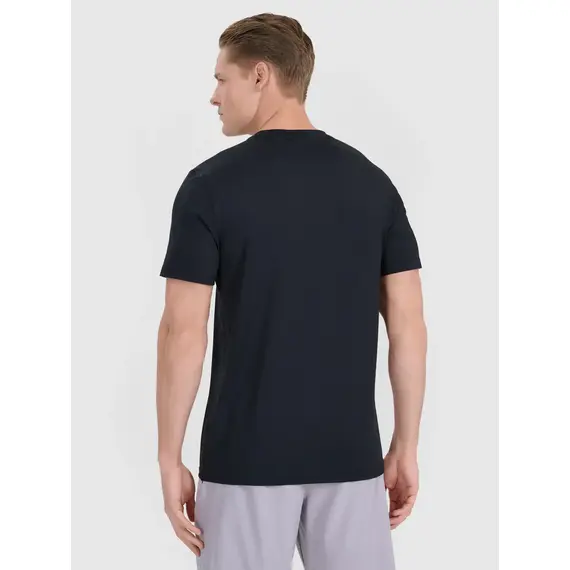 4F koszulka męska treningowa z wykończeniem szybkoschnącym 4FWMM00TFTSM1830 czarny