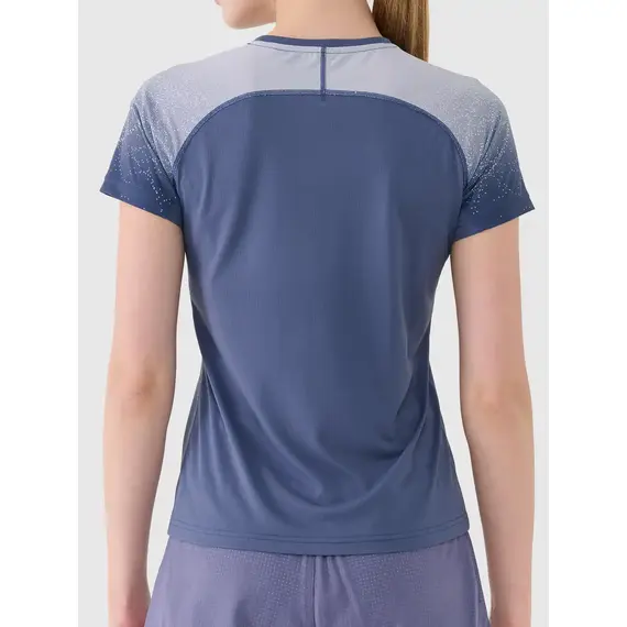 4F koszulka damska z wykończeniem szynkoschnącym 4FWAW25TFTSF1510 niebieski