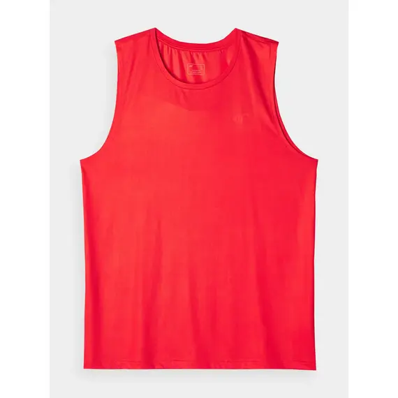 4F koszulka męska bez rękawów treningowa 4FWAW25TFSLM554 czerwony