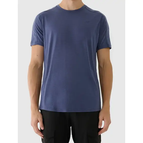 4F koszulka męska z merino 4FWAW25TFTSM1526 niebieski