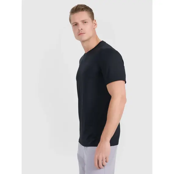 4F koszulka męska treningowa z wykończeniem szybkoschnącym 4FWMM00TFTSM1830 czarny