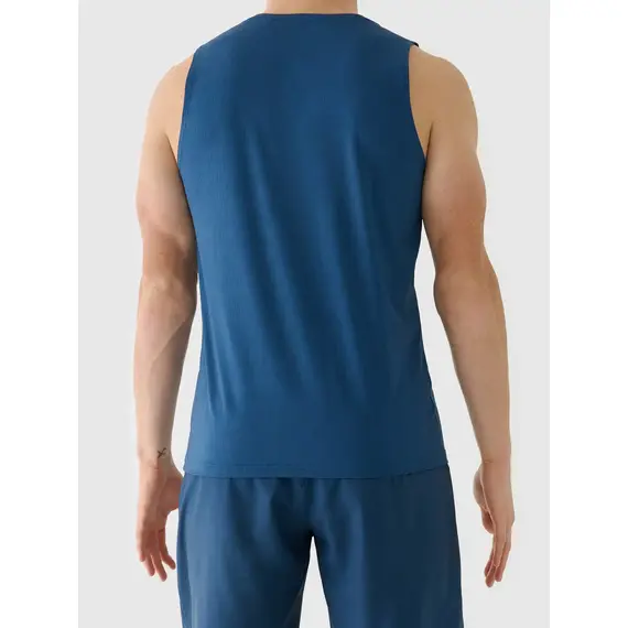 4F koszulka męska bez rękawów treningowa 4FWAW25TFSLM554 niebieski