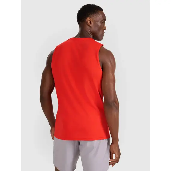 4F koszulka męska bez rękawów treningowa 4FWAW25TFSLM554 czerwony