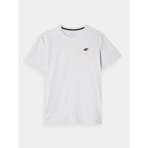 4F koszulka męska treningowa z wykończeniem szybkoschnącym 4FWMM00TFTSM1830 biały