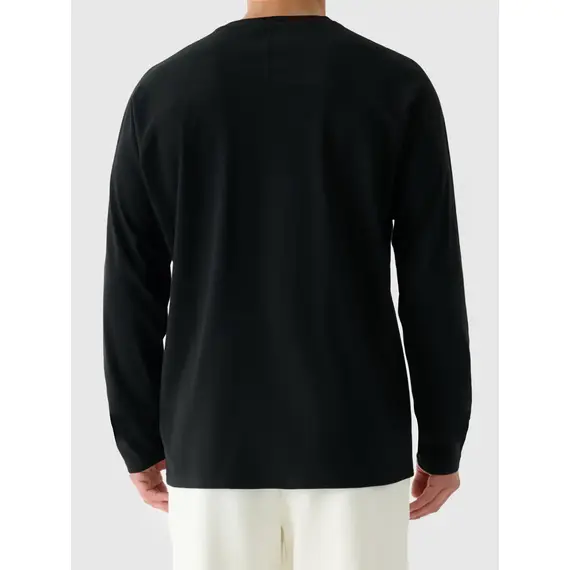 4F koszulka z długim rękawem męska longsleeve 4FWAW25TLONM474 czarny