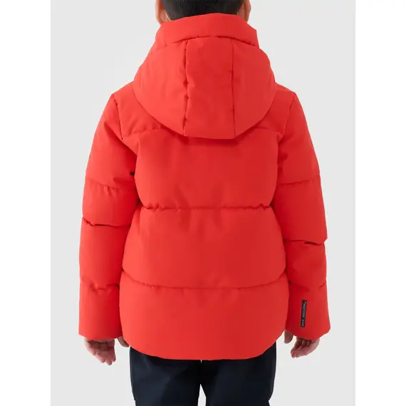4F kurtka puchowa chłopięca pikowana narciarska 4FJWAW25TTJAM0822 czerwony
