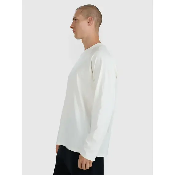 4F koszulka z długim rękawem męska longsleeve 4FWAW25TLONM474 biały