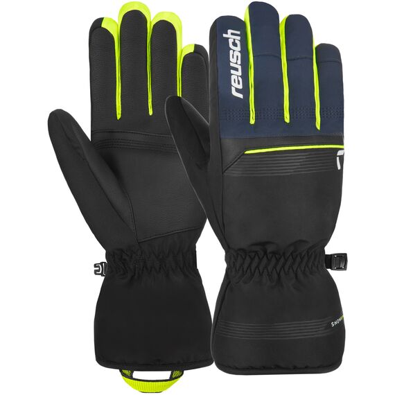 Rękawice narciarskie REUSCH Snow King czarno-zielone, Kolor: czarny, Rozmiar: 7