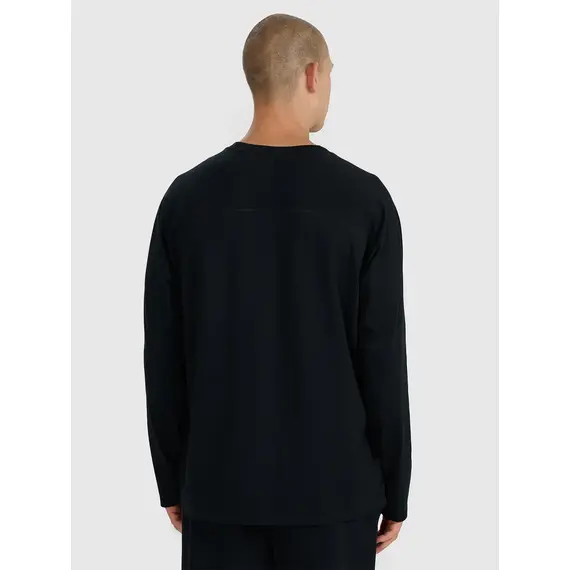 4F koszulka z długim rękawem męska longsleeve 4FWAW25TLONM474 czarny