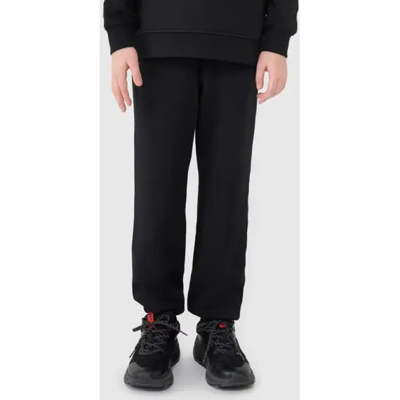 4F spodnie bawełniane dziecięce dresowe 4FJWMM00TTROM1188 czarny
