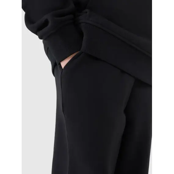 4F spodnie bawełniane dziecięce dresowe 4FJWMM00TTROM1188 czarny