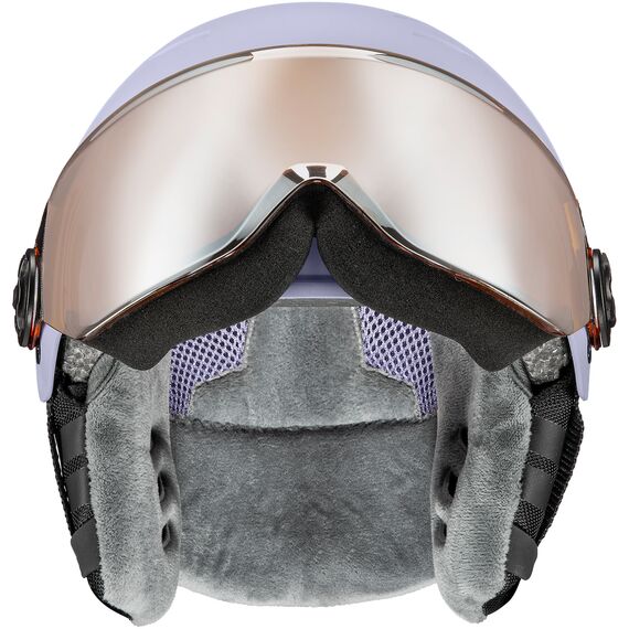 Kask narciarski dziecięcy UVEX Rocket junior Visor fioletowy, Kolor: fioletowy, Rozmiar: 51-55, 5 zdjęcie