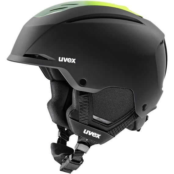 Kask narciarski UVEX Resolution czarno-zielony, Kolor: czarno-zielony, Rozmiar: 59-61