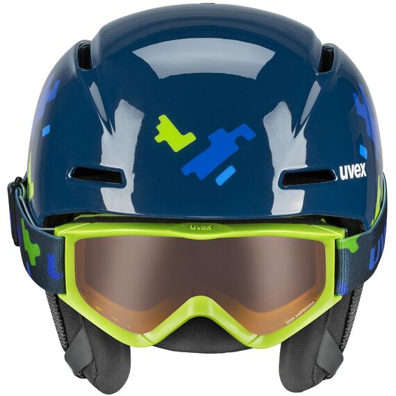 Kask narciarski dziecięcy z goglami UVEX Viti Set różowy, Kolor: niebieski, Rozmiar: 46-50, 2 zdjęcie