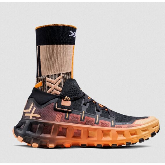 Buty biegowe X-Bionic TERRASKIN X01 X BLACK/DARK PEACH/FRESH PEACH czarno-pomarańczowe, Kolor: czarny, Rozmiar: 10, 7 zdjęcie