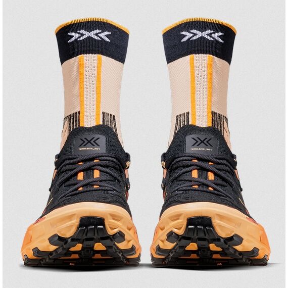 Buty biegowe X-Bionic TERRASKIN X01 X BLACK/DARK PEACH/FRESH PEACH czarno-pomarańczowe, Kolor: czarny, Rozmiar: 10, 6 zdjęcie