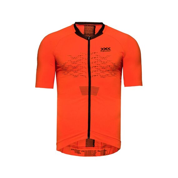 Koszulka męska X-Bionic THE TRICK 4.0 BIKE ZIP czerwona, Kolor: pomarańczowy, Rozmiar: S