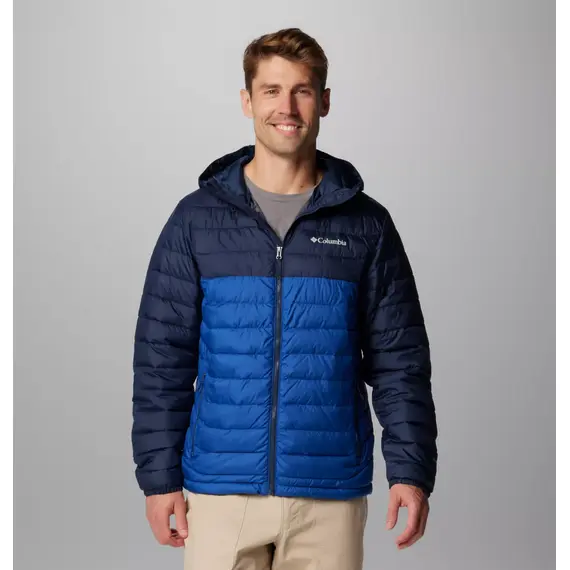 COLUMBIA kurtka zimowa męska z kapturem Powder Lite II niebieski