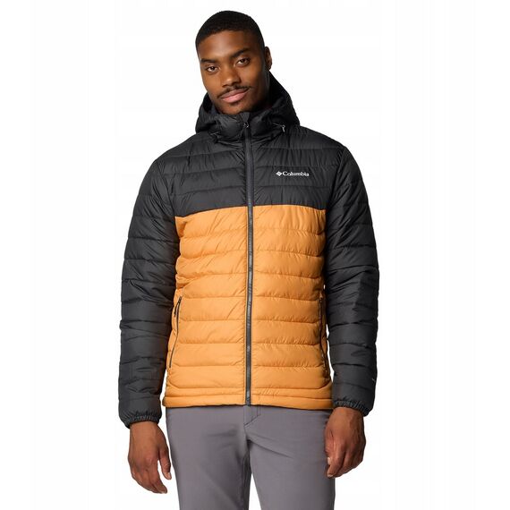 COLUMBIA kurtka zimowa męska z kapturem Powder Lite II brązowa, Kolor: brązowy, Rozmiar: XL