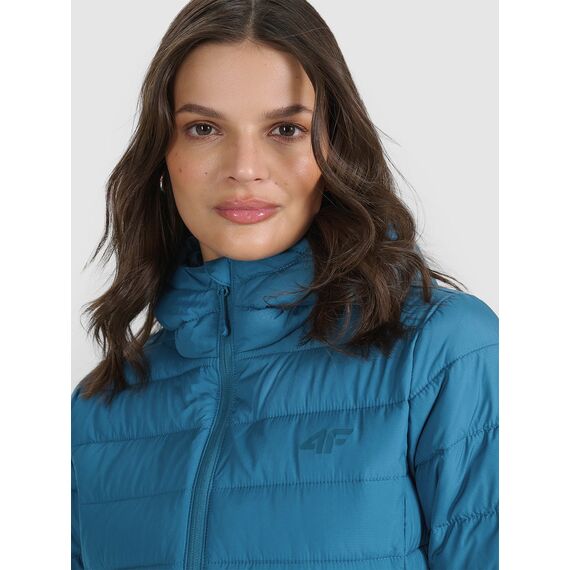 4F kurtka damska zimowa puchowa z kapturem 4FWAW25TDJAF580 zielona, Kolor: zielony, Rozmiar: M, 5 zdjęcie