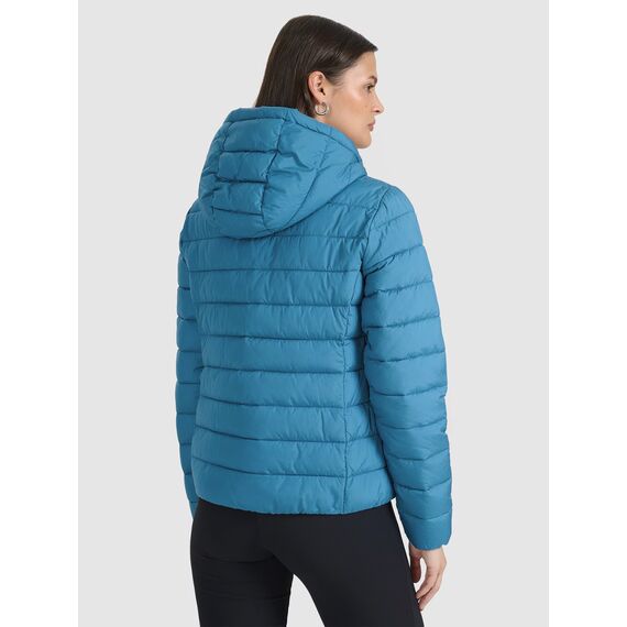 4F kurtka damska zimowa puchowa z kapturem 4FWAW25TDJAF580 zielona, Kolor: zielony, Rozmiar: M, 3 zdjęcie