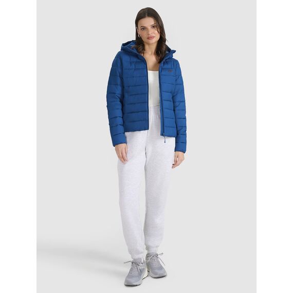 4F kurtka damska zimowa puchowaw z kapturem 4FWAW25TDJAF580 granatowa, Kolor: granatowy, Rozmiar: L, 6 zdjęcie