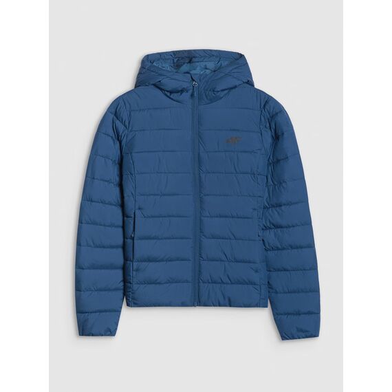 4F kurtka damska zimowa puchowaw z kapturem 4FWAW25TDJAF580 granatowa, Kolor: granatowy, Rozmiar: L, 2 zdjęcie