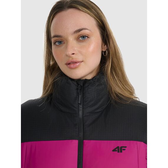 4F kurtka damska zimowa puchowa 4FWAW25TDJAF581 różowa, Kolor: różowy, Rozmiar: M, 5 zdjęcie