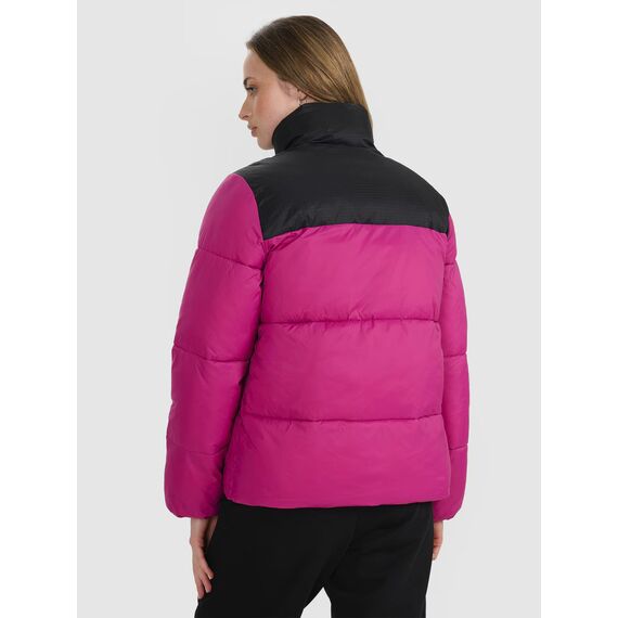 4F kurtka damska zimowa puchowa 4FWAW25TDJAF581 różowa, Kolor: różowy, Rozmiar: XS, 4 zdjęcie