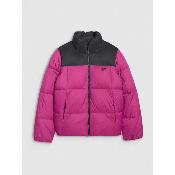 4F kurtka damska zimowa puchowa 4FWAW25TDJAF581 różowa, Kolor: różowy, Rozmiar: M, 3 zdjęcie