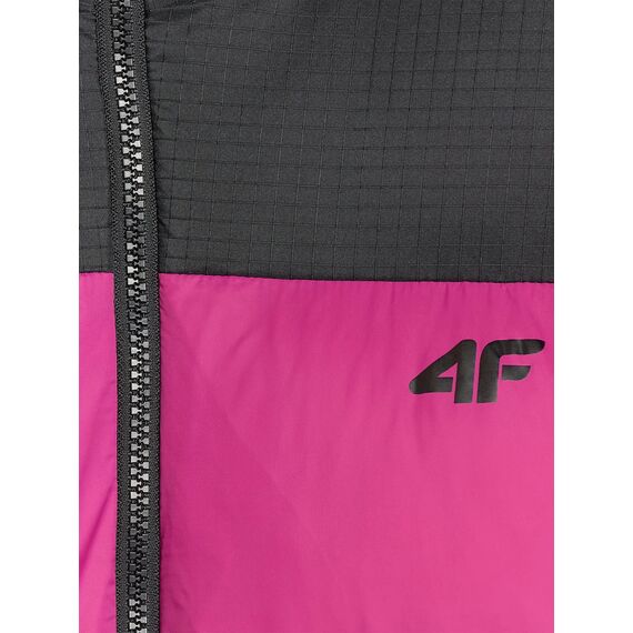 4F kurtka damska zimowa puchowa 4FWAW25TDJAF581 różowa, Kolor: różowy, Rozmiar: L, 2 zdjęcie