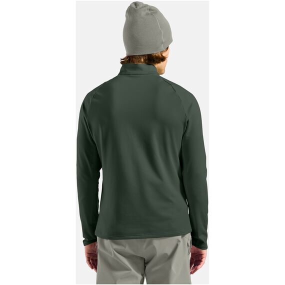 Bluza bez kaptura rozpinana Odlo Mid layer 1/2 zip ESSENTIAL LIGHT zielona, Kolor: zielony, Rozmiar: M, 2 zdjęcie