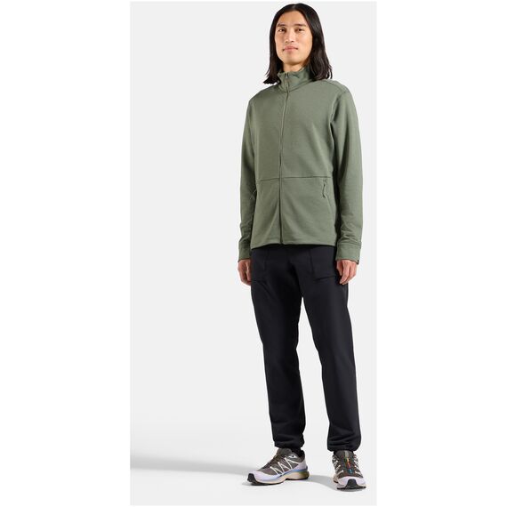 Bluza bez kaptura rozpinana Odlo Mid layer full zip GRID FLEECE szara, Kolor: szary, Rozmiar: L, 4 zdjęcie