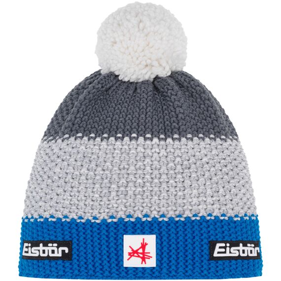 Czapka Eisbar Star Pompon MÜ SA szaro-niebieska, Kolor: szary, Rozmiar: one size
