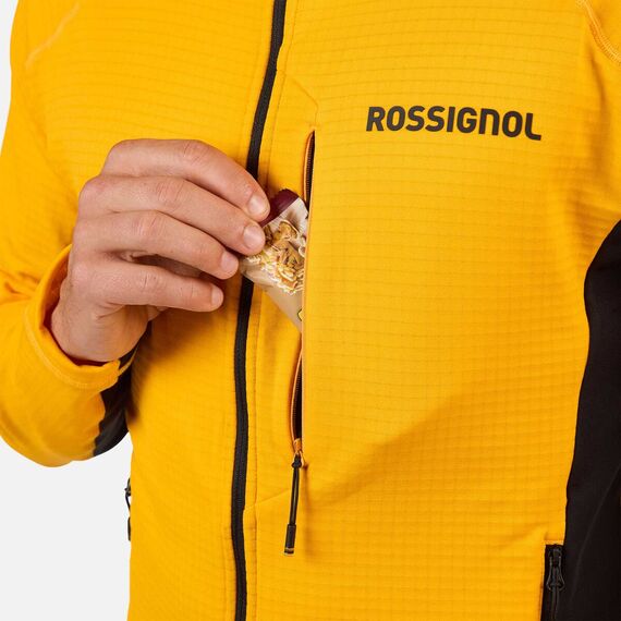 ROSSIGNOL BLUZA NARCIARSKA MĘSKA BLACKSIDE MIX FZH FLEECE żółty