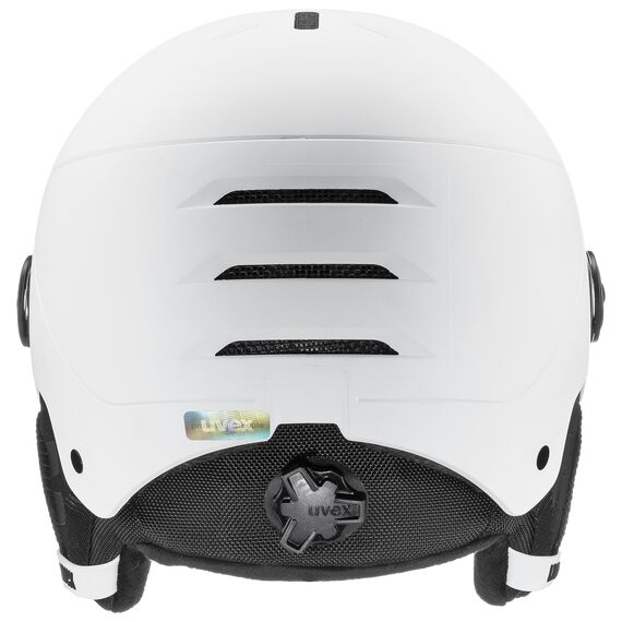 Kask narciarski dziecięcy UVEX Rocket jr. Visor biały, Kolor: biały, Rozmiar: 51-55, 4 zdjęcie