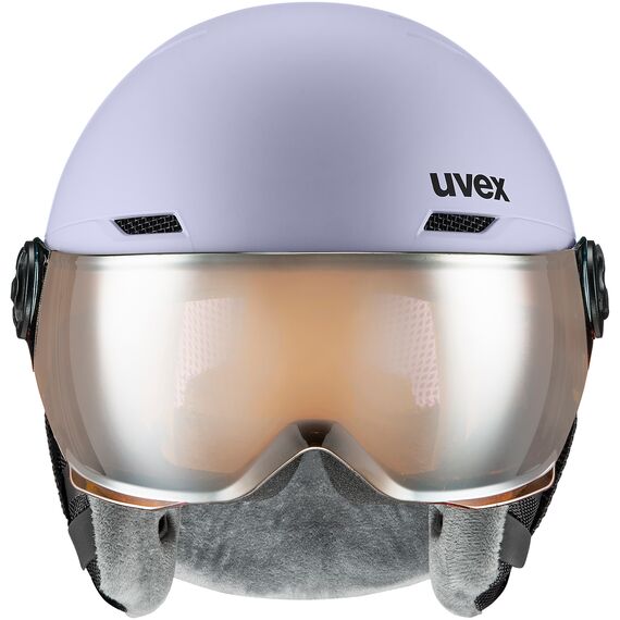 Kask narciarski dziecięcy UVEX Rocket junior Visor fioletowy, Kolor: fioletowy, Rozmiar: 54-58, 4 zdjęcie