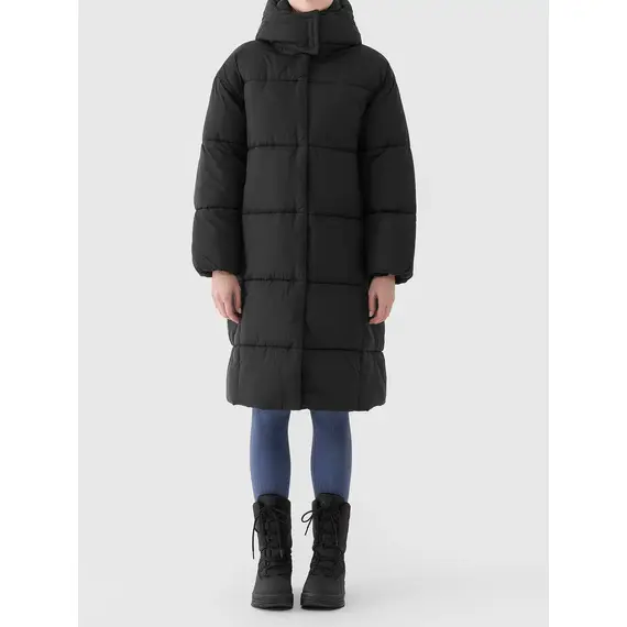 4F kurtka damska zimowa puchowa za kolana 4FWAW25TDJAF588 czarna, Kolor: czarny, Rozmiar: M, 5 zdjęcie